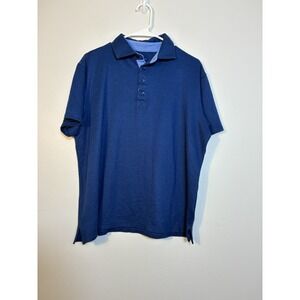 Tailorbyrd Polo Men's Sz Large Navy Blue Short Sleeve Preppy Golf‎